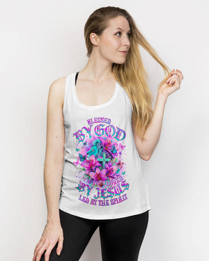 Blessed By God Loved By Jesus Lion Lilies Women's All Over Print Shirt - Tlno0410251