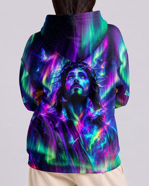 Jesus In Cosmic Light Aurora Women's All Over Print Shirt - Tlno0807262