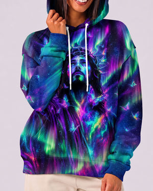 Jesus In Cosmic Light Aurora Women's All Over Print Shirt - Tlno0807262