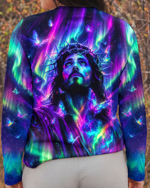 Jesus In Cosmic Light Aurora Women's All Over Print Shirt - Tlno0807262