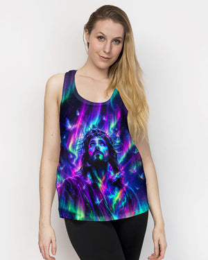 Jesus In Cosmic Light Aurora Women's All Over Print Shirt - Tlno0807262