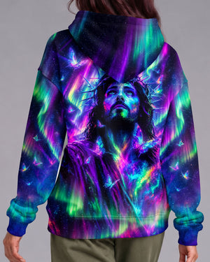 Jesus In Cosmic Light Aurora Women's All Over Print Shirt - Tlno0807262