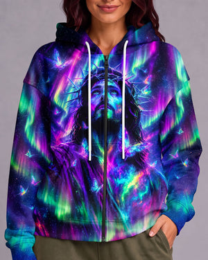Jesus In Cosmic Light Aurora Women's All Over Print Shirt - Tlno0807262
