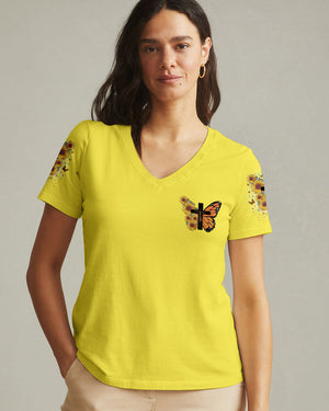 Blessed By God Loved By Jesus Butterflies Women's All Over Print Shirt - Tlno0909251