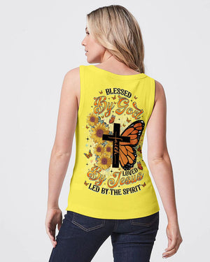 Blessed By God Loved By Jesus Butterflies Women's All Over Print Shirt - Tlno0909251