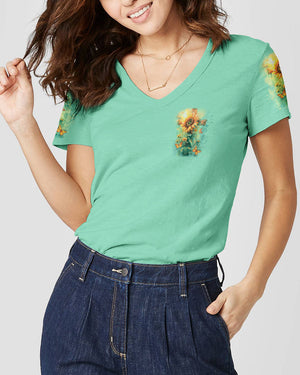 God Says You Are Sunflower Women's All Over Print Shirt - Tlno1103243