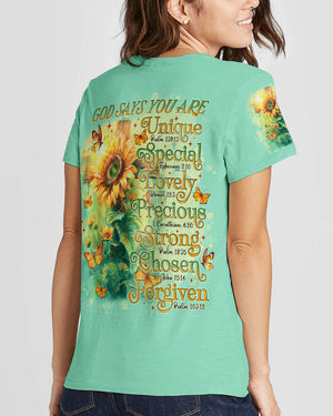 God Says You Are Sunflower Women's All Over Print Shirt - Tlno1103243