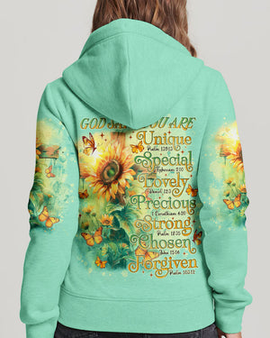 God Says You Are Sunflower Women's All Over Print Shirt - Tlno1103243