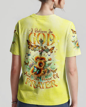 I Believe In God Sunflower Women's All Over Print Shirt - Tlno1111234