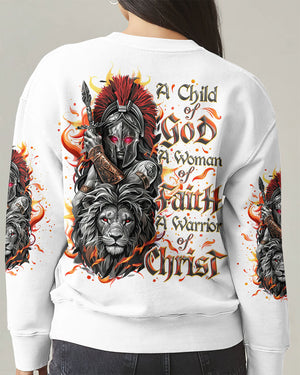 A Child Of God A Woman Of Faith Warrior Lion Women's All Over Print Shirt - Tlno1112244