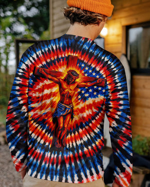 Jesus On The Cross Swirl Men's All Over Print Shirt - Tlno1703261