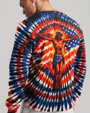 Jesus On The Cross Swirl Men's All Over Print Shirt - Tlno1703261