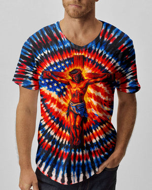 Jesus On The Cross Swirl Men's All Over Print Shirt - Tlno1703261