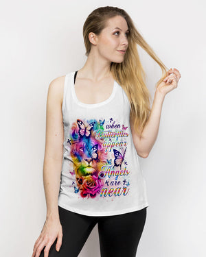 When Butterflies Appear Angels Are Near Lion Women's All Over Print Shirt - Tlno1902252