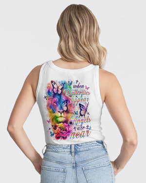 When Butterflies Appear Angels Are Near Lion Women's All Over Print Shirt - Tlno1902252