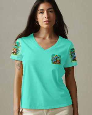 In His Presence There Is Peace Lion Lamb Women's All Over Print Shirt - Tlno2001252