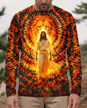 Jesus And Lion Swirl Men's All Over Print Shirt - Tlno2503261