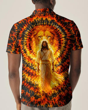 Jesus And Lion Swirl Men's All Over Print Shirt - Tlno2503261