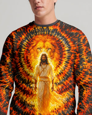 Jesus And Lion Swirl Men's All Over Print Shirt - Tlno2503261