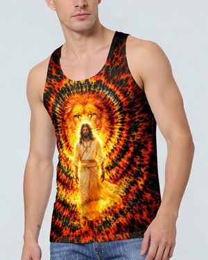 Jesus And Lion Swirl Men's All Over Print Shirt - Tlno2503261