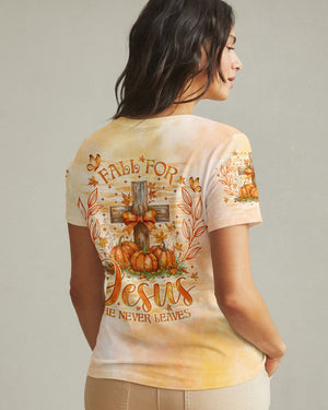 Fall For Jesus He Never Leaves Women's All Over Print Shirt - Tlno2507241