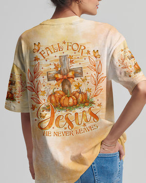 Fall For Jesus He Never Leaves Women's All Over Print Shirt - Tlno2507241