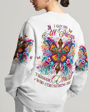 I Can Do All Things Cross Butterfly Women's All Over Print Shirt - Tlno2509243