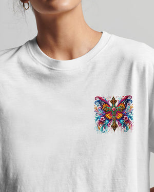 I Can Do All Things Cross Butterfly Women's All Over Print Shirt - Tlno2509243