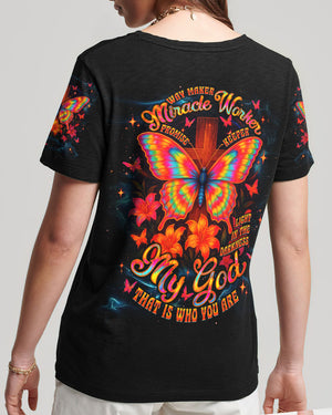 Way Maker Miracle Worker Lilies Butterfly Women's All Over Print Shirt - Tlnt0207252