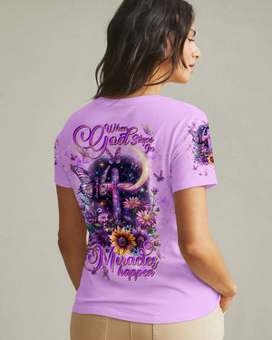When God Steps In Miracles Happen Women's All Over Print Shirt - Tlnt0312242