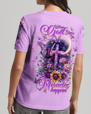 When God Steps In Miracles Happen Women's All Over Print Shirt - Tlnt0312242