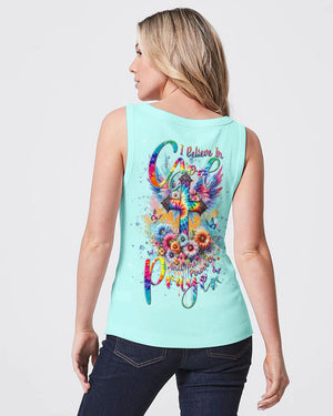 I Believe In God Cross Wings Women's All Over Print Shirt - Tlnt0401242
