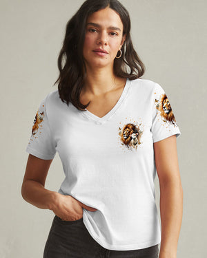 Let Your Faith Be Bigger Than Your Fear Lion Lamb Women's All Over Print Shirt - Tlnt0409252
