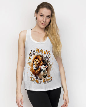 Let Your Faith Be Bigger Than Your Fear Lion Lamb Women's All Over Print Shirt - Tlnt0409252