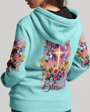 Thankful, Grateful and Truly Blessed Horse Women's All Over Print Shirt - Tlnt0501243