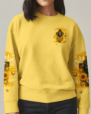 My God Turns My Darkness Into Light Sunflower Women's All Over Print Shirt - Tlnt0606252