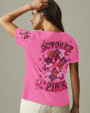 In October We Wear Pink Cross Women's All Over Print Shirt - Tlnt0708251