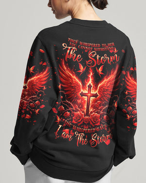 I Am The Storm Cross Wings Women's All Over Print Shirt - Tlnt1001254