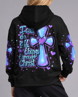 I Can Do All Things Through Christ Neon Women's All Over Print Shirt - Tlnt1007262