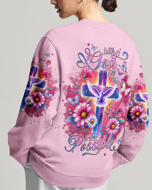 With God All Things Are Possible Women's All Over Print Shirt - Tlnt1009244