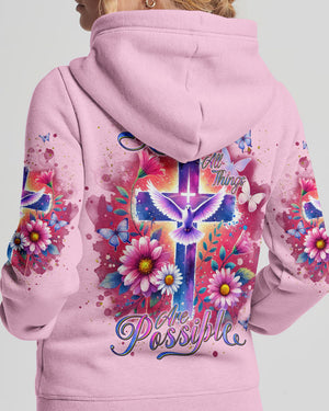 With God All Things Are Possible Women's All Over Print Shirt - Tlnt1009244