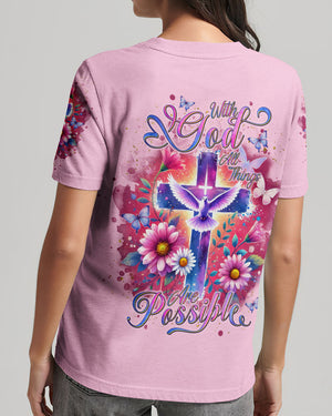 With God All Things Are Possible Women's All Over Print Shirt - Tlnt1009244