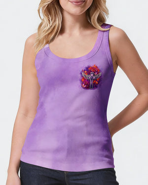 Faith Fire Rose Cross Women's All Over Print Shirt - Tlnt1105264