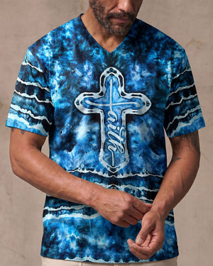 Faith Cross Burst Men's All Over Print Shirt - Tlnt1206264