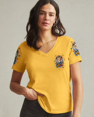 Blessed By God Lion Women's All Over Print Shirt - Tlnt1212251