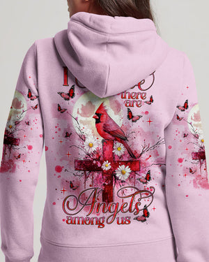 I Believe There Are Angels Among Us Cardinal Women's All Over Print Shirt - Tlnt1303252