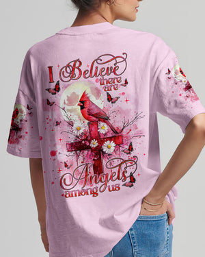 I Believe There Are Angels Among Us Cardinal Women's All Over Print Shirt - Tlnt1303252