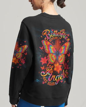 When Butterflies Appear Angels Are Near Women's All Over Print Shirt - Tlnt1411252