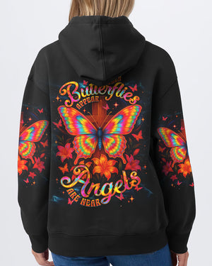 When Butterflies Appear Angels Are Near Women's All Over Print Shirt - Tlnt1411252