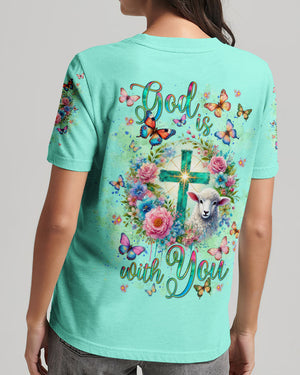 God Is With You Lamb Women's All Over Print Shirt - Tlnt1501252
